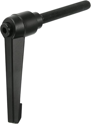 Miniatura 18 de Othmro 1 unids M8 Rosca 2.480 in Longitud de la manija 1.969 in Longitud del tornillo Aleación de aluminio negro Palanca ajustable Manija
