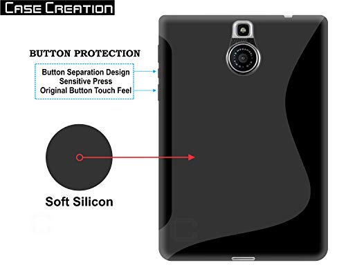Image of Case Creation Compatible with BlackBerry Passport Back case, BlackBerry Passport Slim Flexible Smart Look case with 360 Camera All Angle Protection (Pure Black)