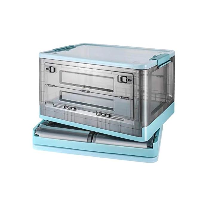 Buy Clear Storage Bins with Lids, Plastic Collapsible Storage Cube with