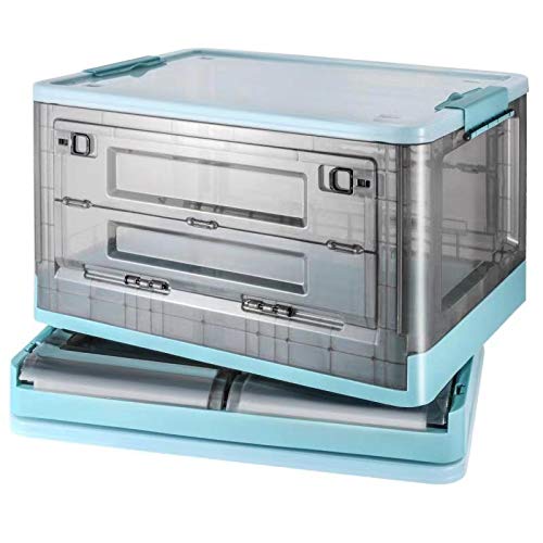 Buy Clear Storage Bins with Lids, Plastic Collapsible Storage Cube with
