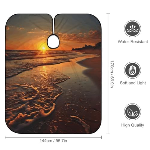 Capa de corte Orange Sunrise Beach para Adults miniatura 2