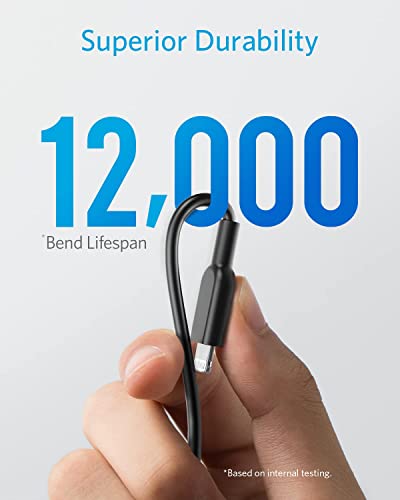 Image of Anker Powerline II Lightning Cable,Apple MFi Certified,USB Charging /Sync Lightning Cord Compatible with iPhone 11 Series /SE /Xs /XR,and More(6FT,Black)