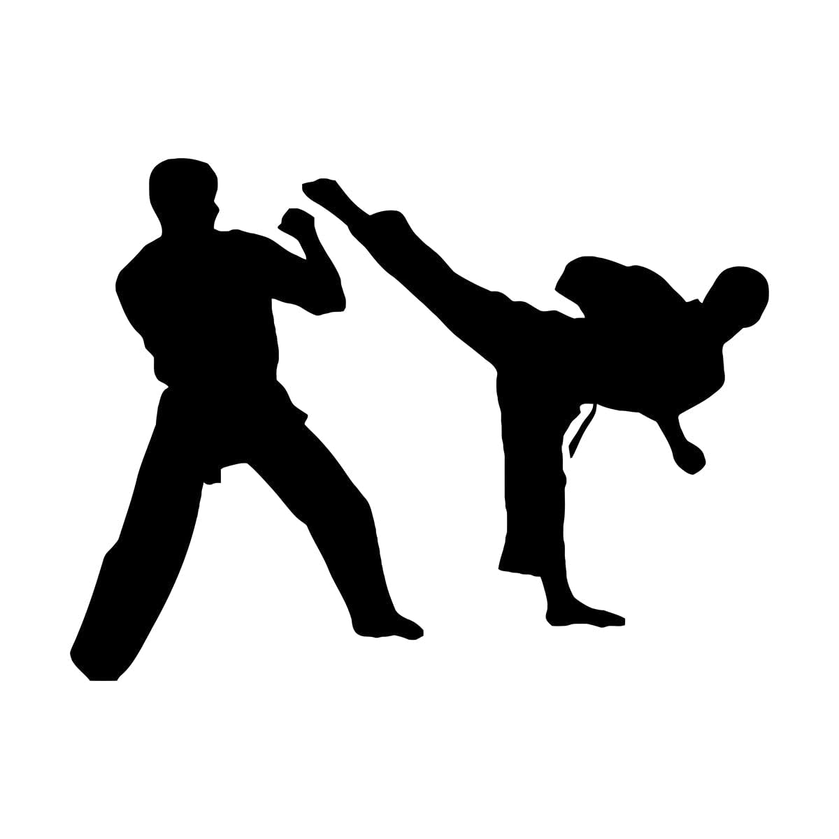 Wall Vinyl Sticker Decal Mural Dual Karate Fight Martial Art Sport Wall Decals for Boy Bedroom Home Decoration Art Mural Extra Large - 68x91cm