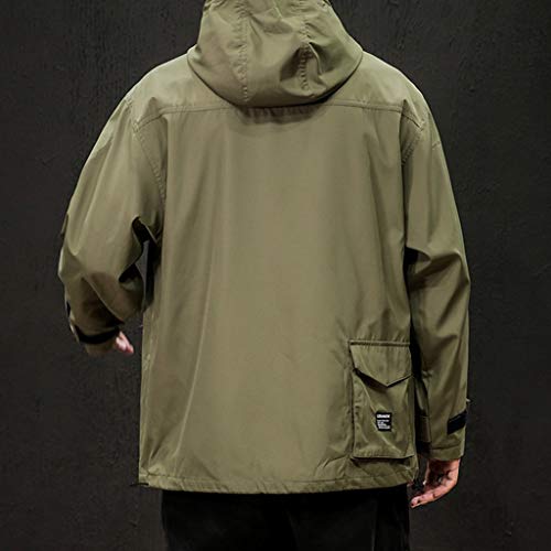 Veste à capuche homme avec fermeture Éclair vêtement vert multicolore