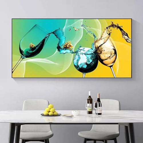 Peinture affiches déco murale luxe HYFBH avec cadre 80x160 cm