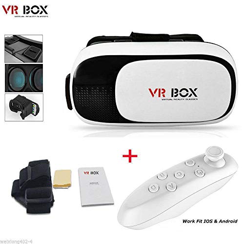 Óculos 3D VR Box Realidade Virtual com controle Bluetooth 2.0