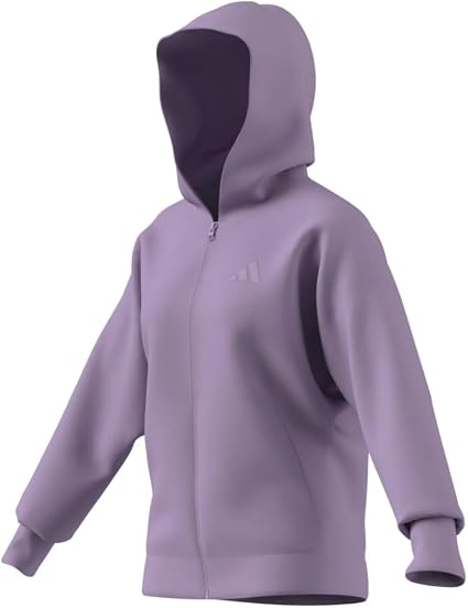 adidas Women's All SZN Fleece Full-Zip Hoodie, Powder Plum, X