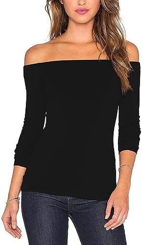 Sarin Mathews Women's Sexy Off The Shoulder Tops Long Sleeve Slim...