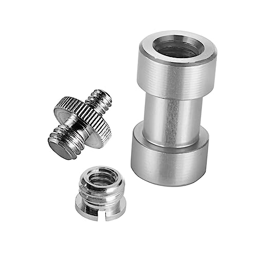 Adaptador de tornillo 1/4-3/8 duradero para fijar flashes y cámaras en trípodes