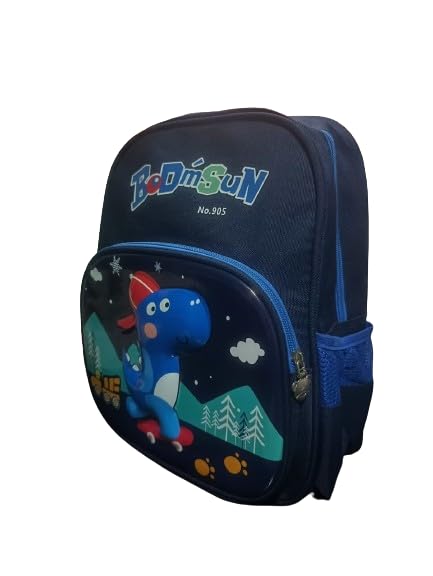 Mochila Infantil Criança Costas Dinossauro Azul