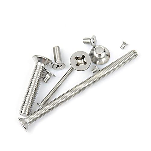 XMGKMN 50PC M3.5 304 ステンレススチール 皿頭ねじ KMフラットヘッドスクリュー M4*6x8x10x14x25x40x50mm (カラー: M3.525)