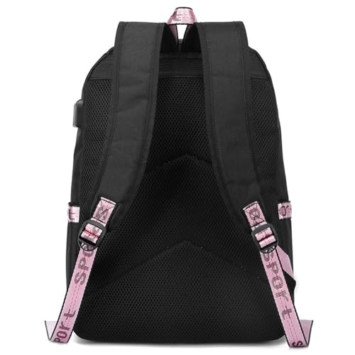 ISaikoy Anime Violet Evergarden Backpack Daypack Bookbag Laptop School Bag with USB Charging Port 83