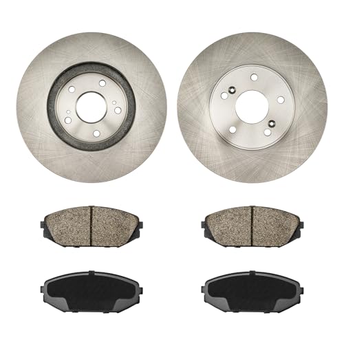 Image of KAX Front Brake Kit, OE Brake Rotors and Ceramic Brake Pads | Fits Honda Odyssey 1999-2004, Acura MDX 2001-2002, Automotive Replacement Brake Kit