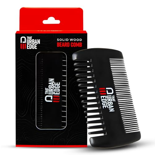 Father's Day Gift - Wooden Beard Comb for Men | Dual Action Men's Hair Comb for Fine and Coarse Beard Hair | Perfect for Use with Balms and Oils | Grooming - For Moustache and Beard