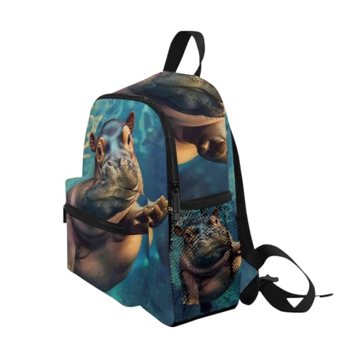 Kids Backpack for Boys Girls Toddler Bags Children Preschool Hippo Kindergarten Small 3-8 Years Old Chest Strap2