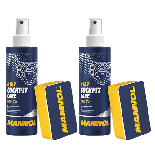Mannol Cockpit Care Lot de 2 nettoyants pour habitacle 250 ml Différentes notes de parfum