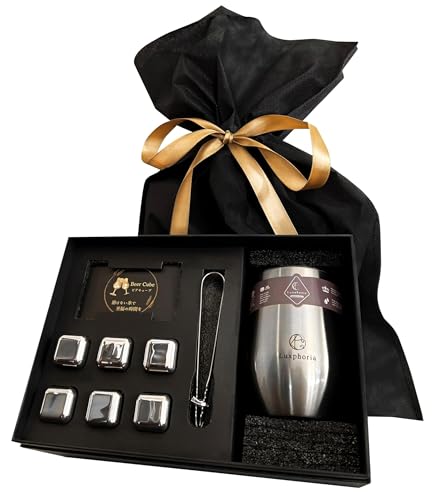 【 ビアキューブ 正規品 タンブラー セット ラッピング済み シルバー 】 真空断熱タンブラー保冷 保温 父の日 誕生日プレゼント 男性 女性 溶けない氷 アイスキューブ 贈り物 結婚祝い 誕プレ 景品のサムネイル