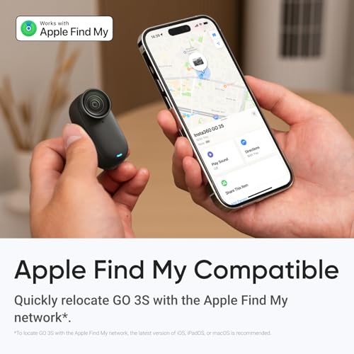 Insta360 GO 3S - Pacote final de 128 GB preto 4K minúscula câmera de vlogging portátil, mãos livres,