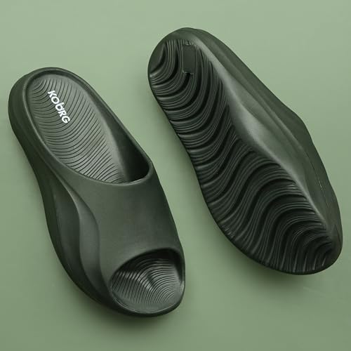 Image of KOBURG Milan Slides for Men| Stylish Trending | Comfortable | Super soft | Lightweight | EVA Sole | Casual Slider | Slippers | Flip Flops for Men KF-484