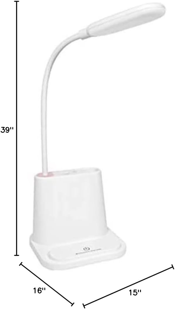 Small Desk Lamp Reading Lamp USB Rechargeable LED Desk Lamp Touch Dimming Adjustment Table Lamp for Reading Study Bedside Bedroom Living Room Desk Lamp for Home Office(White)