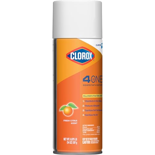 CloroxPro Clorox 4 in One Disinfectant & Sanitizer, Citrus, 14 Ounce Can - Thumbnail 7