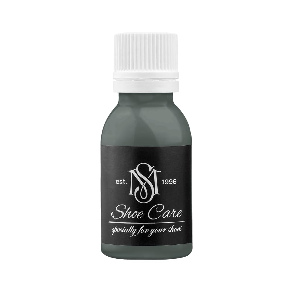 Uniwersalna farba do skóry - NCS S 7005-G Czarna Zieleń Łupkowa - Mocno kryjąca farba do renowacji obuwia, toreb i sneakersów marki MAVI STEP - 100 ml / 3.40 fl oz