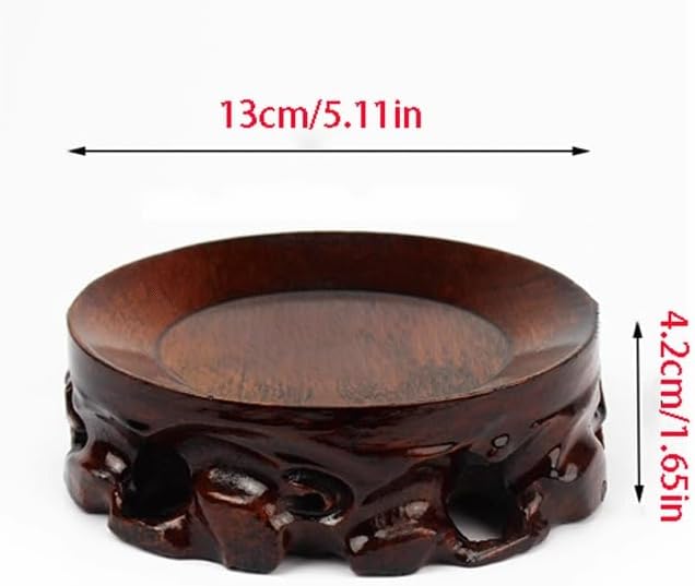 Bonsai Pedestal Vase Pedestal Stands Solid Wood Base Round Flowerpot Vase Fish Tank Base Buddha Statue Ornaments Wooden Base Planter Stand Plant Holder