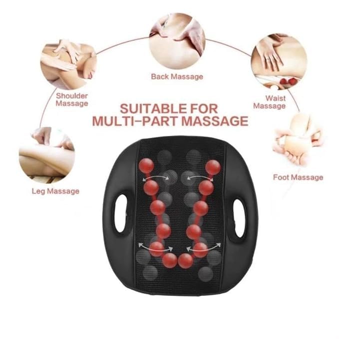 Acupression Blue Idea Back Massager Cushion Multifunction 360° Up and Down 12 Rubbing Balls Full Body Pain Relief Massager For Neck, Back, Calf, Shoulder, Palm, Lower Leg, Thigh Relaxation massager
