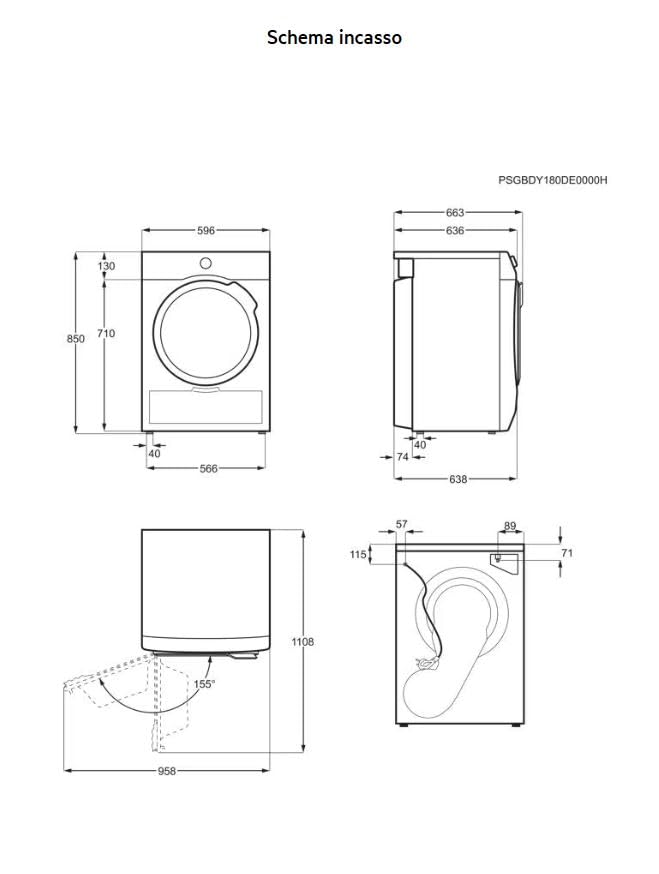 AEG TR7G83W SensiDry suszarka do włosów, seria 7000 7 kg C, 63,8 cm