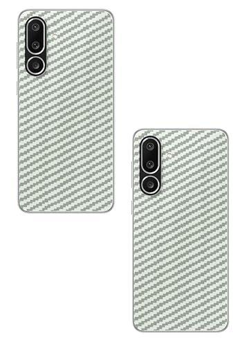 Image of (Pack of 2) Compatible with Samsung Galaxy M56 5G / F56 5G Skin Sticker /Vinyl wrap /Protective Film Mobile Back Skin Carbon Fiber 3D Transparent by Candeal Mizhan(Only Back)