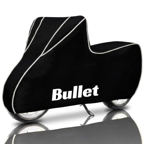 Image of SafeCovers Bike Body Cover for Bullet Cover for Rain & Dust | Water Resistant, Dustproof, UV Protection, Scratchproof | Heavy Duty Outdoor Motorcycle Cover with Elastic & Windproof Design