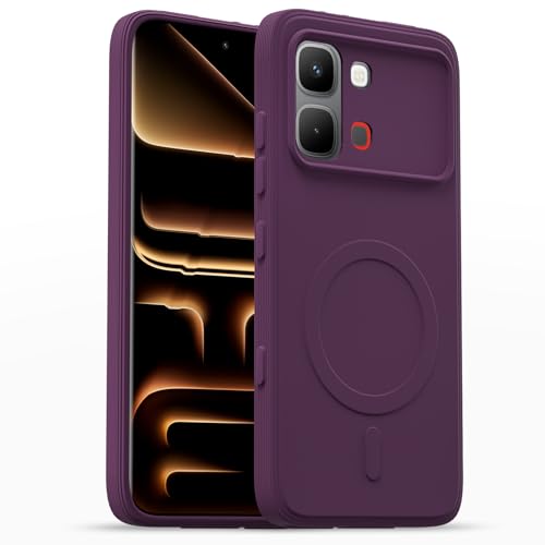 Image of Pikkme Back Cover for Infinix Note Edge 5G Soft Matte Silicone Mag-Safe Design (Mag-Safe Not Support) Camera Protection | Slim Fit Bumper Cover (Purple)