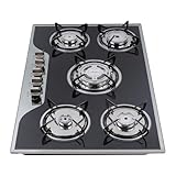 Gas Cooker Hob Built in 5 Burner Cooktop Surface Gas Stove Burner Built in Tempered Glass Cooktop Stove Top 5 Burners - Image 8