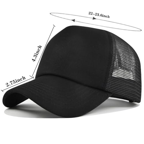 Image of 5 /6 Packs Vintage Washed Plain Baseball Cap Distressed Dad Golf Hat for Men Women