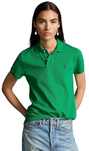 Image of Polo Ralph Lauren Women's Classic Fit Mesh Polo Shirt, BilliardGreen, Small