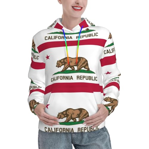 Sweat à capuche Californie femme pour cocooning et sorties hiver