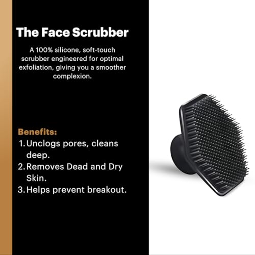 Image of Hawk - Silicone Face Scrubber for Men | Deep Cleansing & Gentle Exfoliation | Hygienic, Fast-Drying & Travel-Friendly Grooming Tool