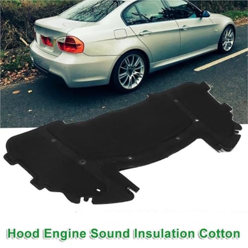 Capot de voiture isolant phonique en coton noir pour BMW E90 E91