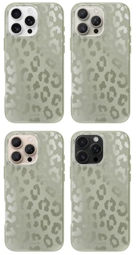 Coque iPhone 16 Pro Max magnétique antichoc à motif léopard