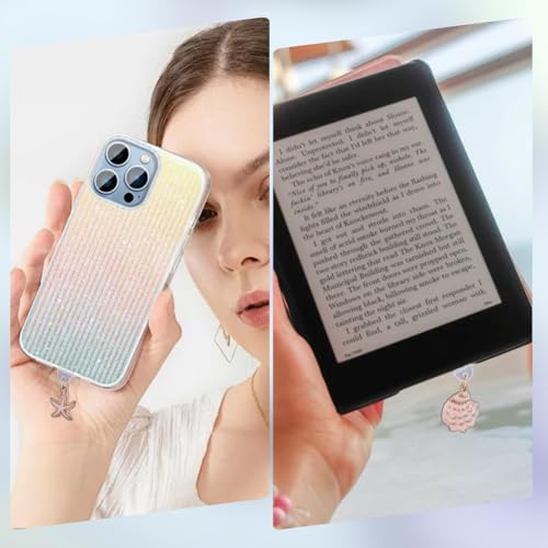 Protector puerto de carga USB C con dijes de esmalte rosa para eReader 5