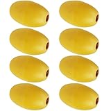 Rope Floats Marine,4pcs/8pcs Deep Water Oval Water Float Fishing Marker Buoys for Water Ski Ropes Anchor Lines Boats Swimming Kayak Crabbing Trail Dock Pool Yellow (8PCS, 5.51 x 3.26 x 0.78 Inches)