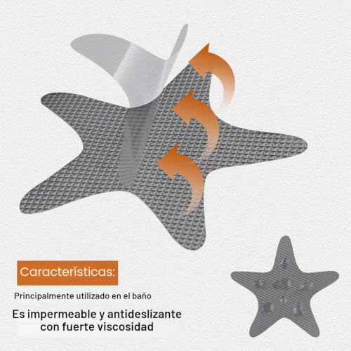 Miniatura 2 de Secopad Pegatinas Antideslizantes Para Ducha, 24 Calcomanías De Seguridad Para Bañera Con Raspador Premium Gris