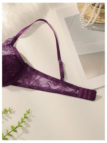Image of SOLY HUX Women's Sexy Lace Bras Underwire Everyday Bra Comfort Push Up Bralettes