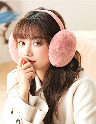 Avilego Winter Fleece Furry Ear Warmers Earmuffs Foldable Earmuffs For Cold Weather #TOP3