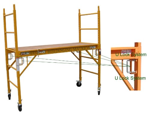 Cbm Scaffold Multipurpose 18Ft. Maxi Square Triple Baker-Style Scaffold Tower Package - 1,000-Lb. Capacity, Model# 3Mfs #TOP1