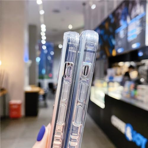 Coque Transparente Laser iPhone 12 Pro Couverture Arrière Rose Dégradé Anti Choc - 5