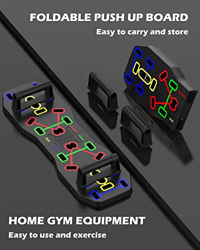 Lingteng Push Up Board, New Upgraded 12 In 1 Push Up Bar With Pushup Handles, Portable Multi-Function Foldable Home Gym, Pushup System For Chest, Triceps, Back, Abs Workout, Strength Training Equipment For Men & Women #TOP2