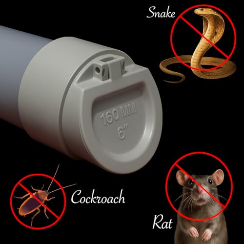 Image of PVC Drain Pipe Flip Cap 160MM (6 Inch) | Anti-Rat & Insect Guard | Durable White PVC Waste Pipe Fitting Cover for Indoor & Outdoor Drainage Use Pack Of 1