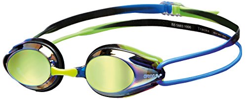 Arena Tracks Swim Goggles, Blue/Blue/Green, Mirror
