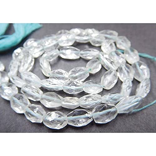 Perles aigue-marine naturelle ovales pour bijoux en pierre semi-précieuse et perles de pierre